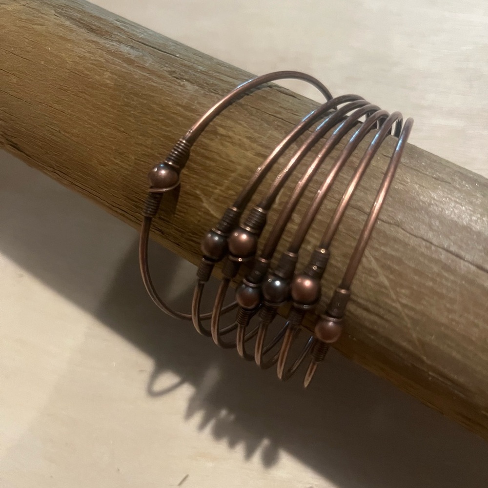 Elegant Copper Bangle Set
